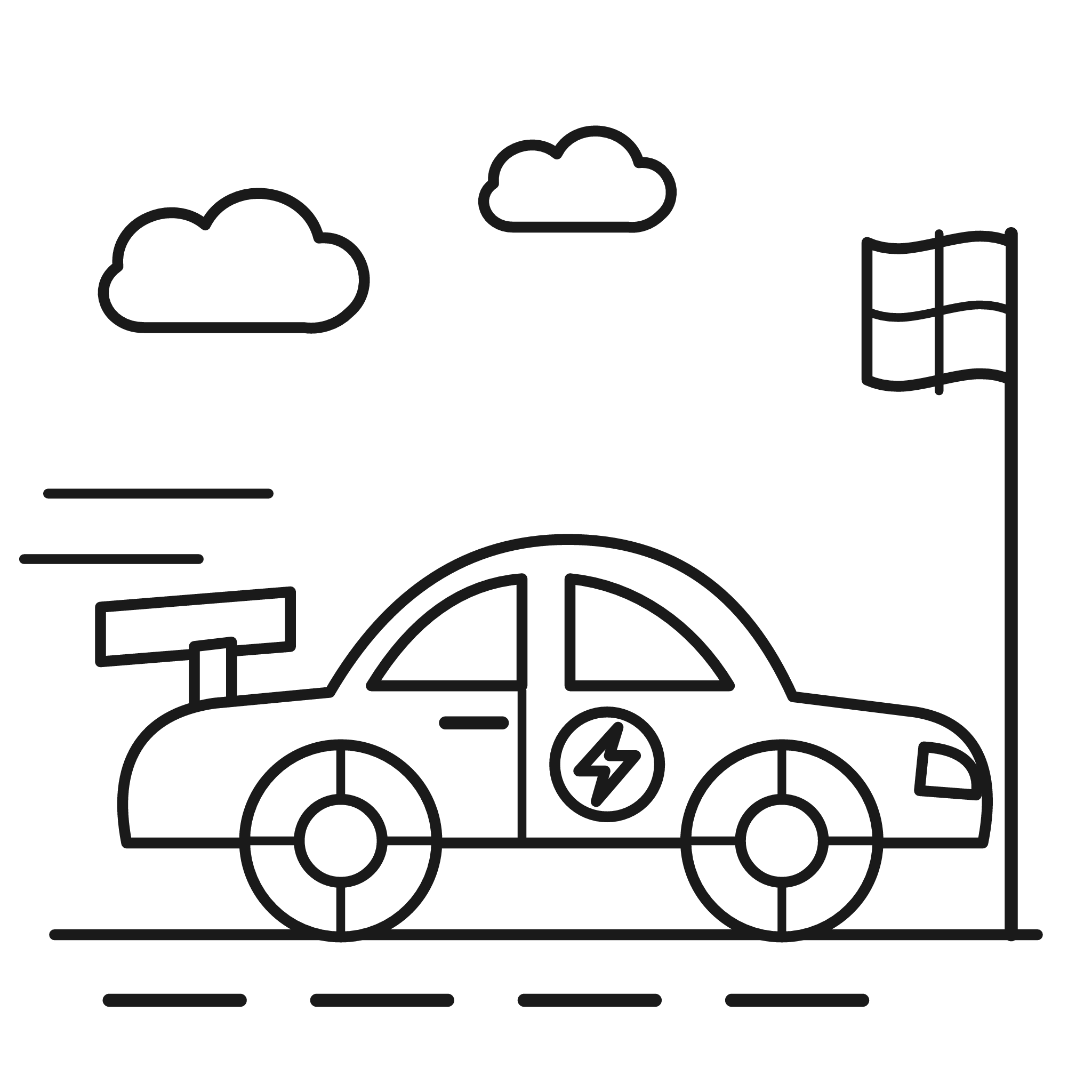 Race Car coloring page — printable black-and-white line art to color online