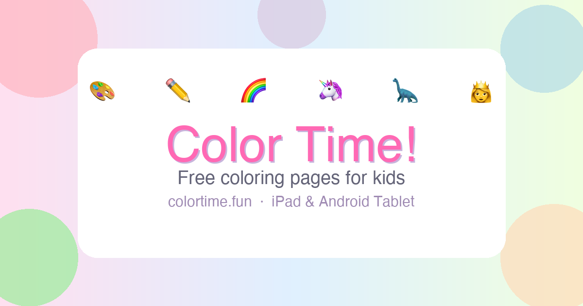 Colring Time Color Time! — Free Kids Coloring App for iPad & Tablet